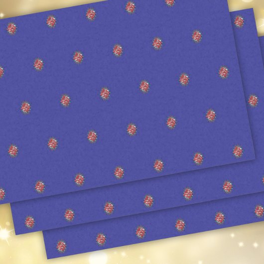 カスタムロゴのパターン青のプロモーション 薄葉紙