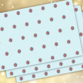 カスタムロゴのパタ淡い色のーン（青） 薄葉紙