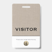 カスタムロゴのビジターバッジ バッジ (Back)