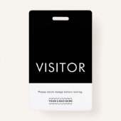 カスタムロゴのビジターバッジ バッジ (裏面)