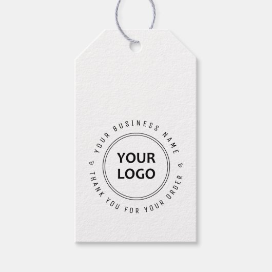 カスタムロゴのビジネスに感謝します ギフトタグ (正面)