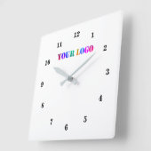 カスタムロゴのビジネスオフィスパーソナライズされたプロモーション スクエア壁時計 (傾斜)