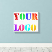 カスタムロゴのビジネスパーソナライズされたプロモーション キャンバスプリント (インサイチュ (ウッドフロア))
