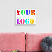 カスタムロゴのビジネスパーソナライズされたプロモーション キャンバスプリント (インサイチュ (リビング))