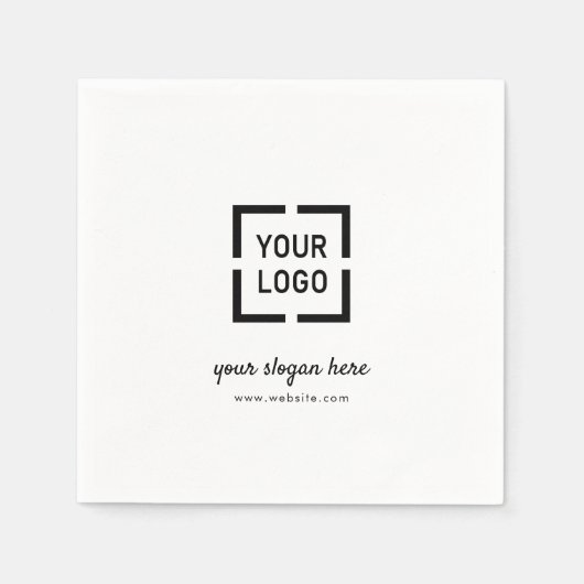 カスタムロゴのビジネスブランド スタンダードカクテルナプキン (正面)