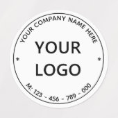 カスタムロゴのビジネス名のプロモパーソナライズされたーション ラベル (デザイン2)