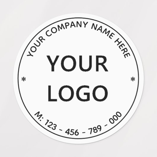 カスタムロゴのビジネス名のプロモパーソナライズされたーション ラベル (デザイン1)