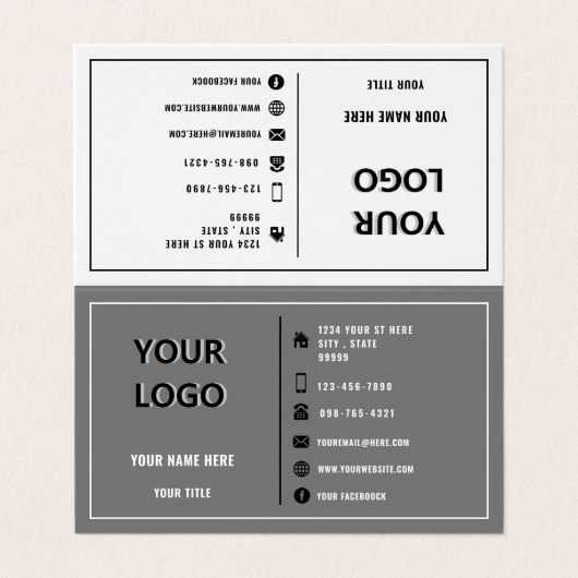 カスタムロゴのビジネス名モダンは色を表現 名刺 (外部フラット)