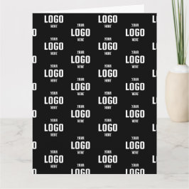 カスタムロゴのブランド – 黒い折り畳みグリーティ カード