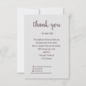 カスタムロゴのプロモーションコードビジネス サンキューカード (裏面)