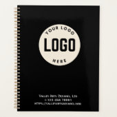 カスタムロゴのプロモーションノートブック、ブラック プランナー手帳 (正面)