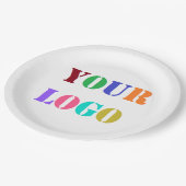 カスタムロゴのプロモーションパーソナライズされた ペーパープレート (アングル)