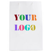 カスタムロゴのプロモーションパーソナライズされた ミディアムペーパーバッグ (正面)