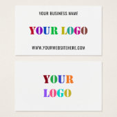カスタムロゴのプロモーション名刺テンプレート (正面&裏面)