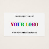 カスタムロゴのプロモーション名刺テンプレート (正面)