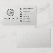 カスタムロゴのミニマリストモダンエレガントプロフェッショナル 名刺 (正面/裏面)