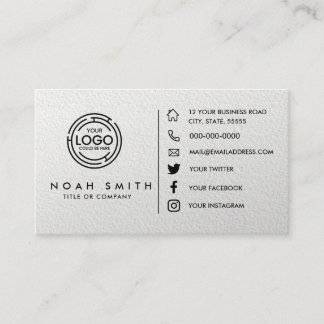 カスタムロゴのミニマリストモダンエレガントプロフェッショナル 名刺