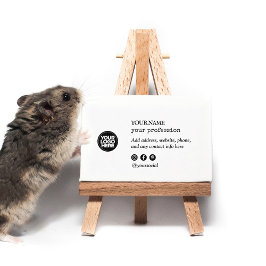 カスタムロゴのミニマルなソーシャルメディアのアイコン 名刺