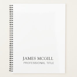 カスタムロゴのミニマルなビジネスの追加 プランナー手帳