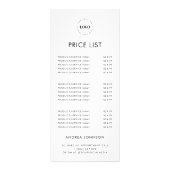 カスタムロゴのミニマルなPlain Services価格表 ラックカード (正面)