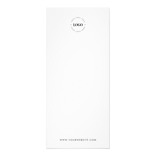 カスタムロゴのミニマルなPlain Services価格表 ラックカード (裏面)