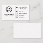 カスタムロゴのミニモダンマリストソーシャルメディアアイコン 名刺 (正面/裏面)