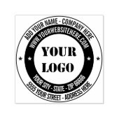 カスタムロゴの住所の色の丸い自己手書きスタンプ セルフインキングスタンプ (デザイン)