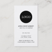 カスタムロゴの円形モダンプロフェッショナルデザイン 名刺 (正面)