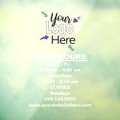 カスタムロゴの営業時間記号 ウィンドウサイン (シート3)