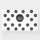 カスタムロゴの背景を提供する企業 ステップ＆リピート 横断幕 (横)