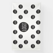 カスタムロゴの背景を提供する企業 ステップ＆リピート 横断幕 (縦)