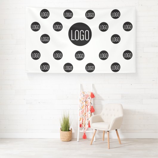 カスタムロゴの背景を提供する企業 ステップ＆リピート 横断幕 (インサイチュ)