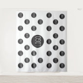 カスタムロゴの背景 企業向けのステップアンドリピート タペストリー (正面)