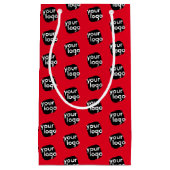 カスタムロゴの追加お客様のショッピングバッグ スモールペーパーバッグ (正面)