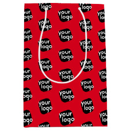 カスタムロゴの追加お客様のショッピングバッグ ミディアムペーパーバッグ