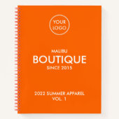 カスタムロゴの追加シンプルモダンOrange Business ノートブック (正面)