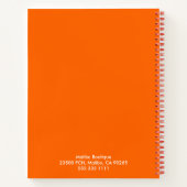カスタムロゴの追加シンプルモダンOrange Business ノートブック (裏面)