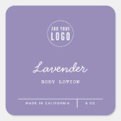 カスタムロゴの追加スクリプト行の製品ラベル スクエアシール (正面)