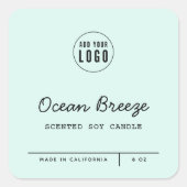 カスタムロゴの追加スクリプト行の製品ラベル スクエアシール (正面)