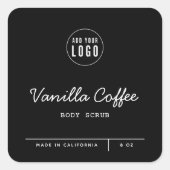 カスタムロゴの追加スクリプト行の製品ラベル スクエアシール (正面)