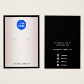 カスタムロゴの追加バラ金ゴールドイヤリングジュエリー表示 (正面&裏面)