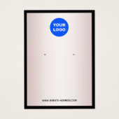 カスタムロゴの追加バラ金ゴールドイヤリングジュエリー表示 (正面)