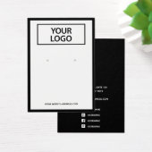 カスタムロゴの追加ホワイトイヤリングジュエリー表示 (デスク)