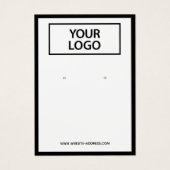 カスタムロゴの追加ホワイトイヤリングジュエリー表示 (正面)