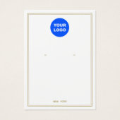 カスタムロゴの追加ホワイトイヤリングジュエリー表示 (正面)