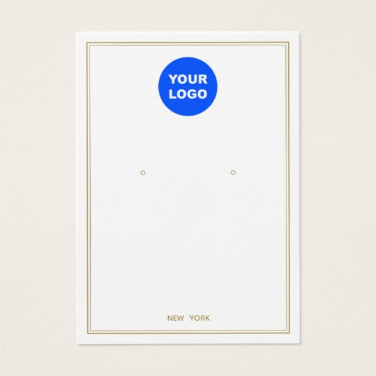 カスタムロゴの追加ホワイトイヤリングジュエリー表示 (正面)