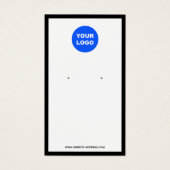 カスタムロゴの追加ホワイトイヤリングジュエリー表示 (正面)