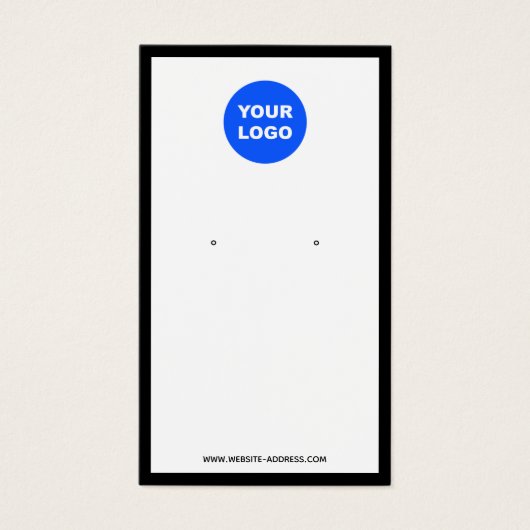 カスタムロゴの追加ホワイトイヤリングジュエリー表示 (正面)