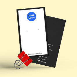 カスタムロゴの追加ホワイトイヤリングジュエリー表示