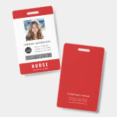 カスタムロゴの追加Medical Employee Photo ID バッジ (正面&裏面)
